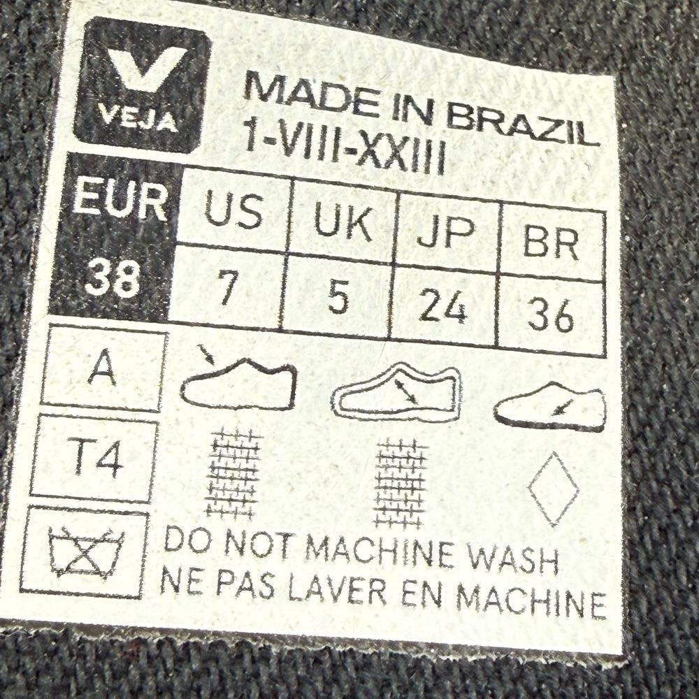 Veja Wata II Canvas sneakers Black Pierre sneaker shoes women’s size 7 - Picture 7 of 8